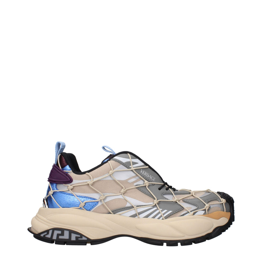 Beige Fabric SneakersDescription: The product with MPN 10163071A126826K640 and code F84166 fabric in beige is a sneakers designed by Versace. It has features like side logo, back logo.Beige Fabric Sneakers${tagsVersaceAulae Beige Fabric Sneakers VersaceAu