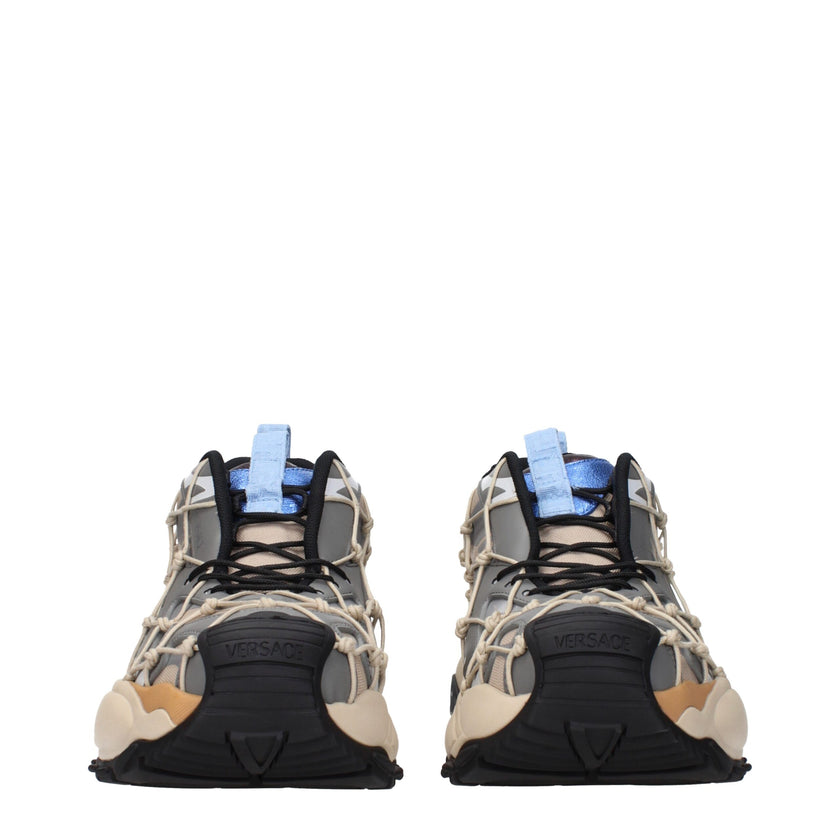 Beige Fabric SneakersDescription: The product with MPN 10163071A126826K640 and code F84166 fabric in beige is a sneakers designed by Versace. It has features like side logo, back logo.Beige Fabric Sneakers${tagsVersaceAulae Beige Fabric Sneakers VersaceAu