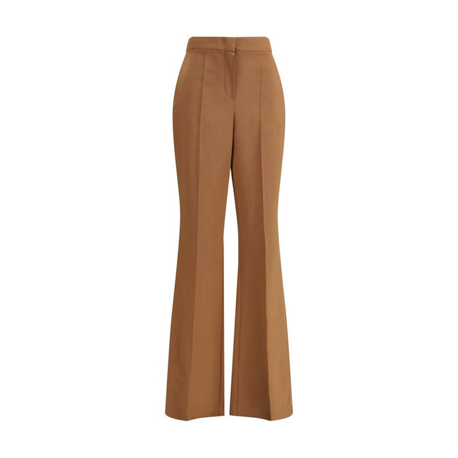 Brown Wool Flared PantsFendi’s Charleston Pants are an elegant high-waisted piece featuring a flared bottom line that gives movement and style. Featuring side pockets and a seamed pleat on the leg, they feature a covered zipper closure for a clean, refine