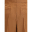 Brown Wool Flared PantsFendi’s Charleston Pants are an elegant high-waisted piece featuring a flared bottom line that gives movement and style. Featuring side pockets and a seamed pleat on the leg, they feature a covered zipper closure for a clean, refine