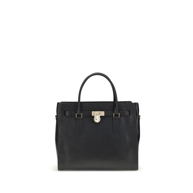 Black Calf Leather Bos Taurus Shoulder BagThe Michael Kors leather Shoulder Bag combines elegance and practicality, complete with a protective textile bag to keep it safe from dust. The design is enhanced by metal studs on the bottom, protecting the base