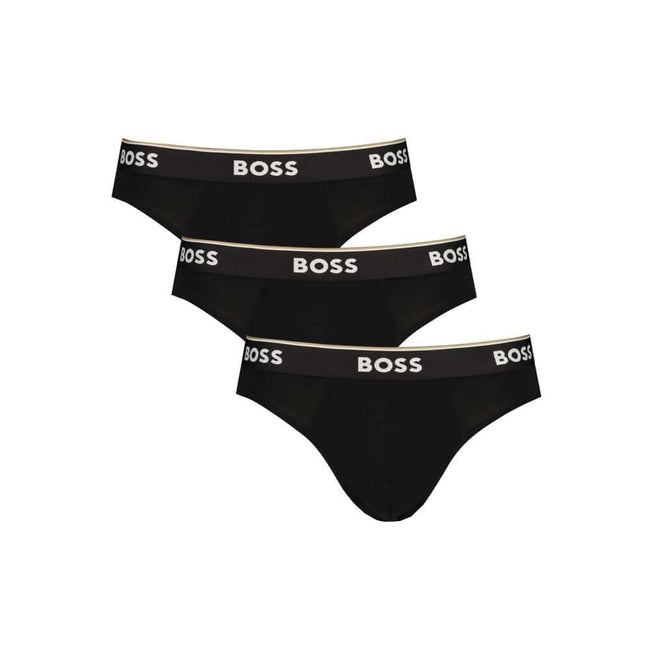 Black Cotton Men BriefElevate your everyday essentials with Hugo Boss’s TRI PACK, BRIEF 3P POWER selection. Crafted for the modern man who appreciates comfort without compromising on style, these sleek black briefs feature a supportive slip design and an