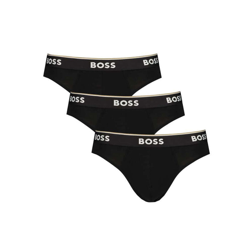 Black Cotton Men BriefElevate your everyday essentials with Hugo Boss’s TRI PACK, BRIEF 3P POWER selection. Crafted for the modern man who appreciates comfort without compromising on style, these sleek black briefs feature a supportive slip design and an
