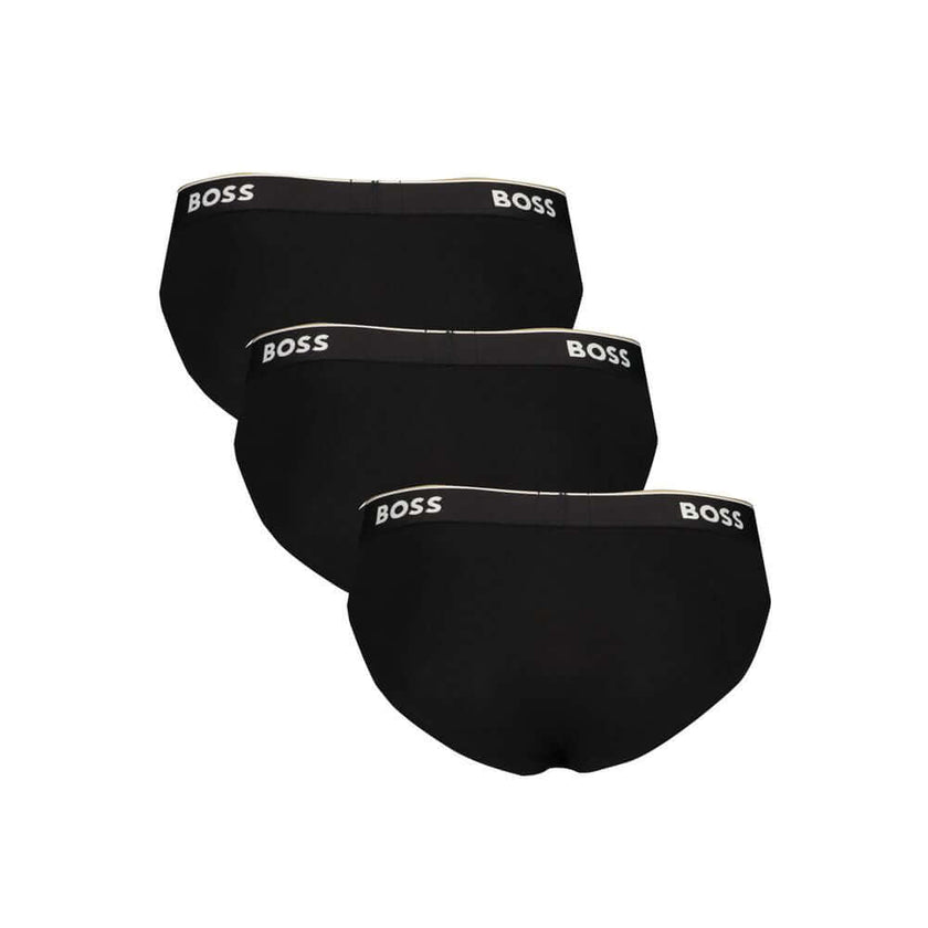 Black Cotton Men BriefElevate your everyday essentials with Hugo Boss’s TRI PACK, BRIEF 3P POWER selection. Crafted for the modern man who appreciates comfort without compromising on style, these sleek black briefs feature a supportive slip design and an