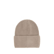 Beige Wool BeanieThe beanie hat by Moncler is a versatile wool accessory with a classic cut, perfect for both city days and outdoor adventures. Designed to provide warmth and comfort, this knitted hat is made from high-quality carded wool. The medium-weig