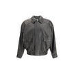 Black Lamb Ovis Aries Aries ClothingSaint Laurent’s balloon leather Jacket combines a modern design with haute couture details. Featuring a concealed zipper closure and windproof flap, it has a pointed collar, dropped shoulders and gathered waist that def
