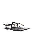 Black Leather Flip-Flop SandalsDescription: The product with MPN 1013453D2VE1B00V and code F84199 patent leather in black is a flip flops designed by Versace. Additional Info: Color details: Gold Style: Casual Closing type: Buckle Closure Materials: Paten