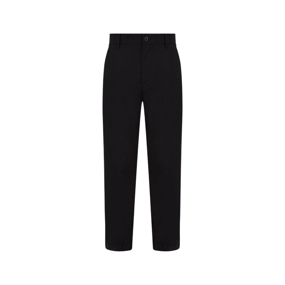 Black Recycled Cotton PantDiscover the TAPERED CHINO J30J326847 pants by Calvin Klein Jeans, a perfect balance of style and comfort. Made with a composition of 97% recycled cotton and 3% elastane/lycra, these pants offer a regular fit and a soft feel agai