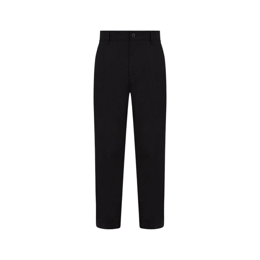Black Recycled Cotton PantDiscover the TAPERED CHINO J30J326847 pants by Calvin Klein Jeans, a perfect balance of style and comfort. Made with a composition of 97% recycled cotton and 3% elastane/lycra, these pants offer a regular fit and a soft feel agai