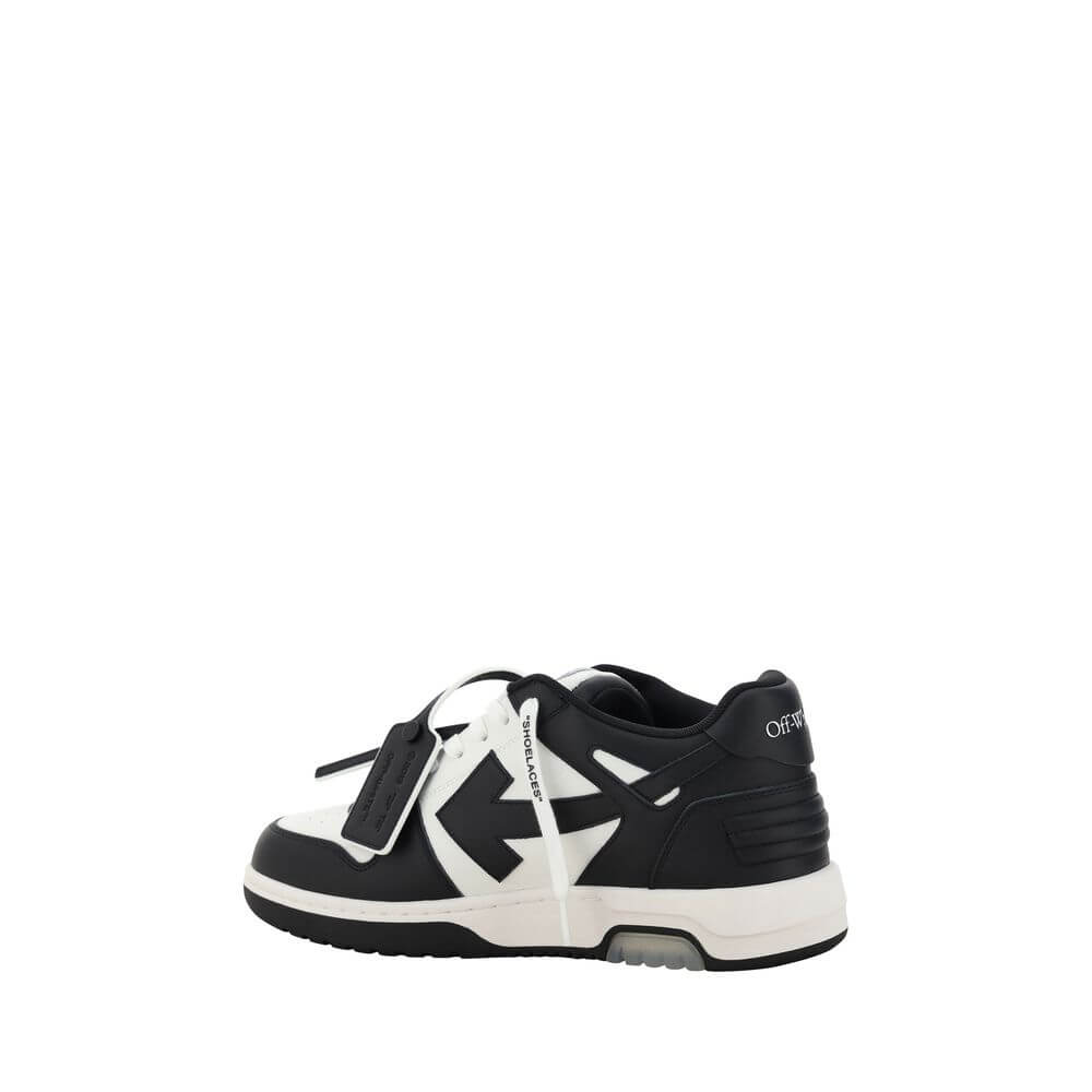 Out Of Office SneakersOff-White’s Out of Office Sneakers feature a perforated round toe that offers breathability and comfort. The flat sole provides stability, while the iconic embossed Arrow logo on the side panel adds a distinctive touch to the design.
