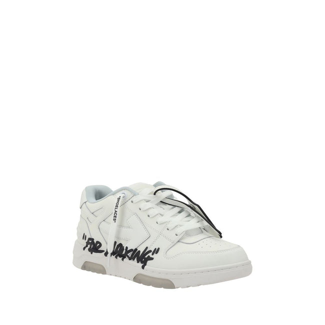 Out Of Office For Walking SneakersLeather Out Of Office For Walking Sneakers from Off-White feature a perforated round toe for breathability and a front lace-up closure. The paneled design is enhanced by the distinctive Arrows motif on the side panel, whi