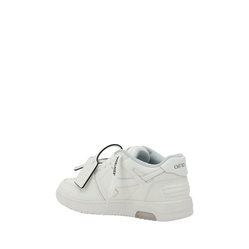 Out Of Office For Walking SneakersLeather Out Of Office For Walking Sneakers from Off-White feature a perforated round toe for breathability and a front lace-up closure. The paneled design is enhanced by the distinctive Arrows motif on the side panel, whi