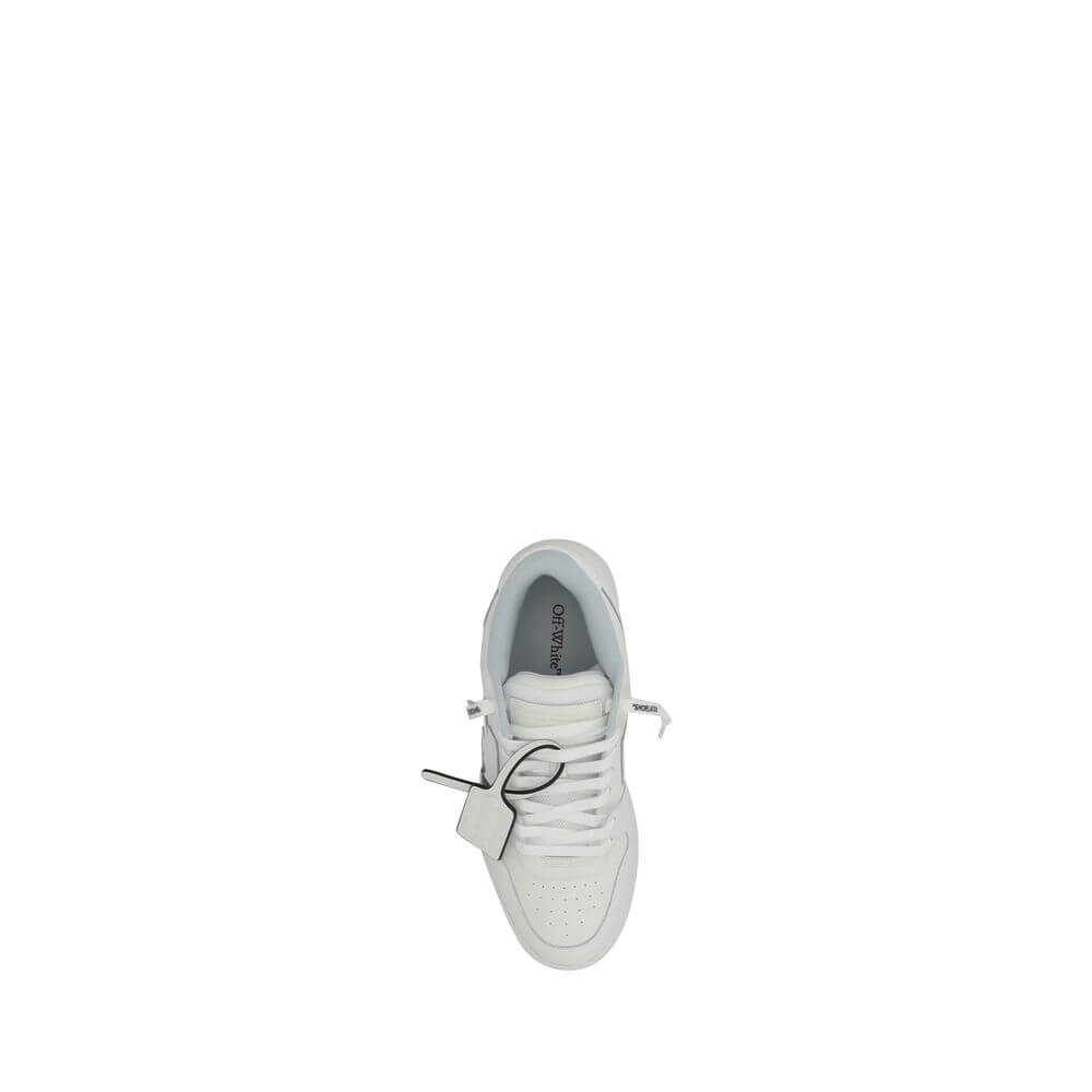 Out Of Office For Walking SneakersLeather Out Of Office For Walking Sneakers from Off-White feature a perforated round toe for breathability and a front lace-up closure. The paneled design is enhanced by the distinctive Arrows motif on the side panel, whi