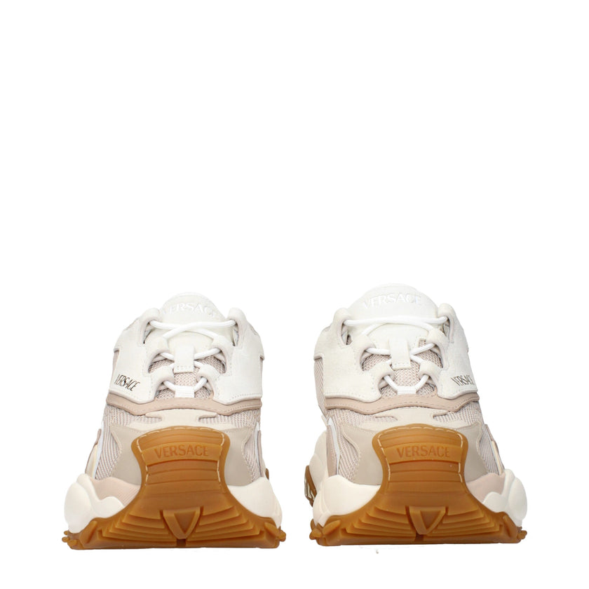 Beige Fabric Chunky SneakersDescription: The product with MPN 10163181A140222KK4V and code F84167 fabric in beige is a sneakers designed by Versace. It has features like front logo, side logo, back logo. Additional Info: Style: Casual Closing type: Lace u