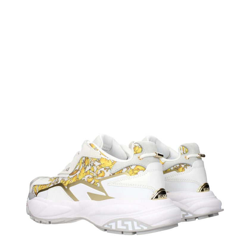 Gold Fabric Low Top SneakersDescription: The product with MPN 10163181A146866WG4V and code F84197 fabric in gold is a sneakers designed by Versace. It has features like front logo, side logo, back logo, print which can vary.Gold Fabric Low Top Sneakers${t