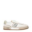 White Leather Low Top SneakersDescription: The product with MPN 8E8670ASB2F1RUX and code F84207 leather in white is a sneakers designed by Fendi. It has features like front logo, side logo, back logo. Additional Info: Style: Casual Closing type: Lace up C