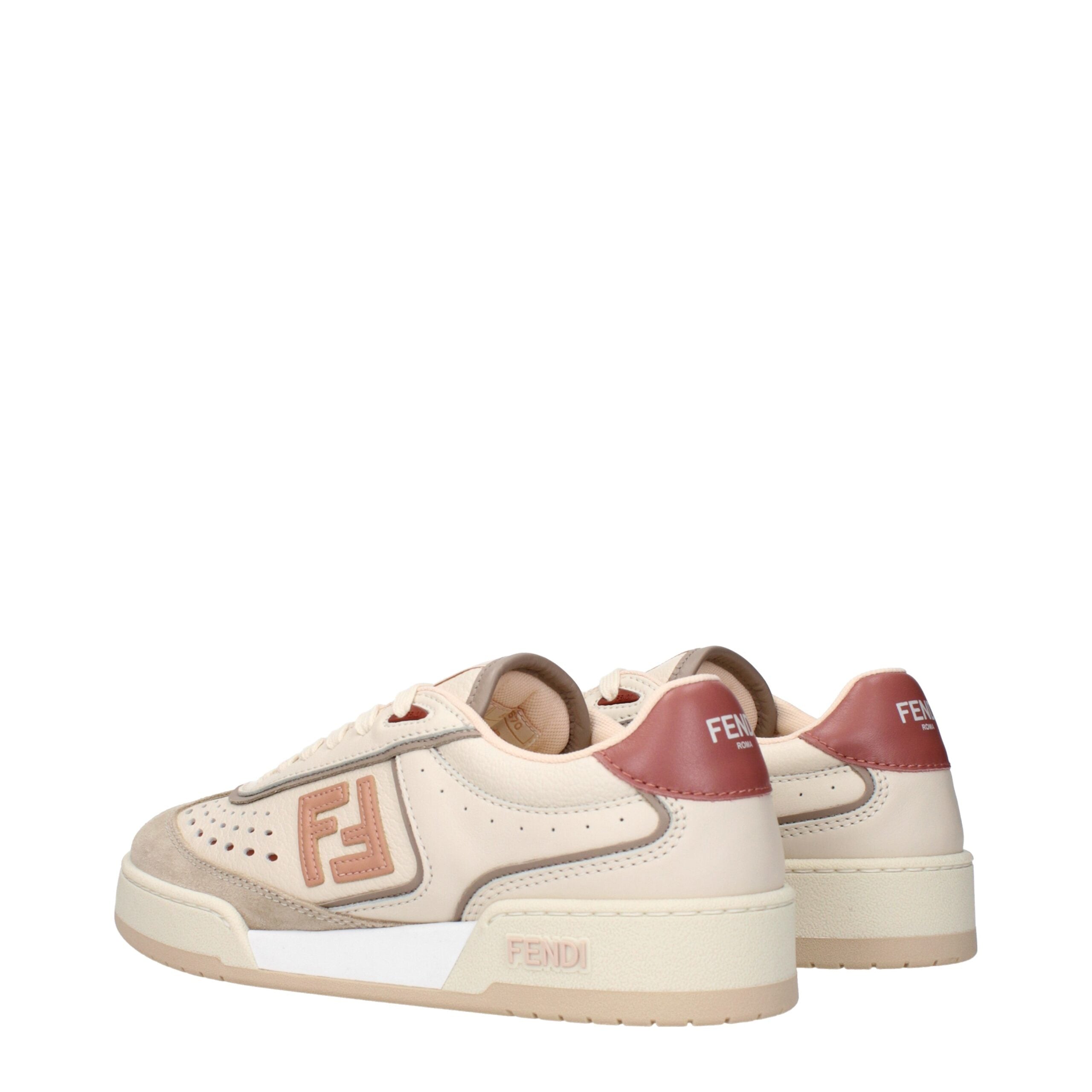 Beige Leather Low Top SneakersDescription: The product with MPN 8E8670ASB2F1RUY and code F84207 leather in beige is a sneakers designed by Fendi. It has features like front logo, side logo, back logo.Beige Leather Low Top Sneakers${tagsFendiAulae Beige Le