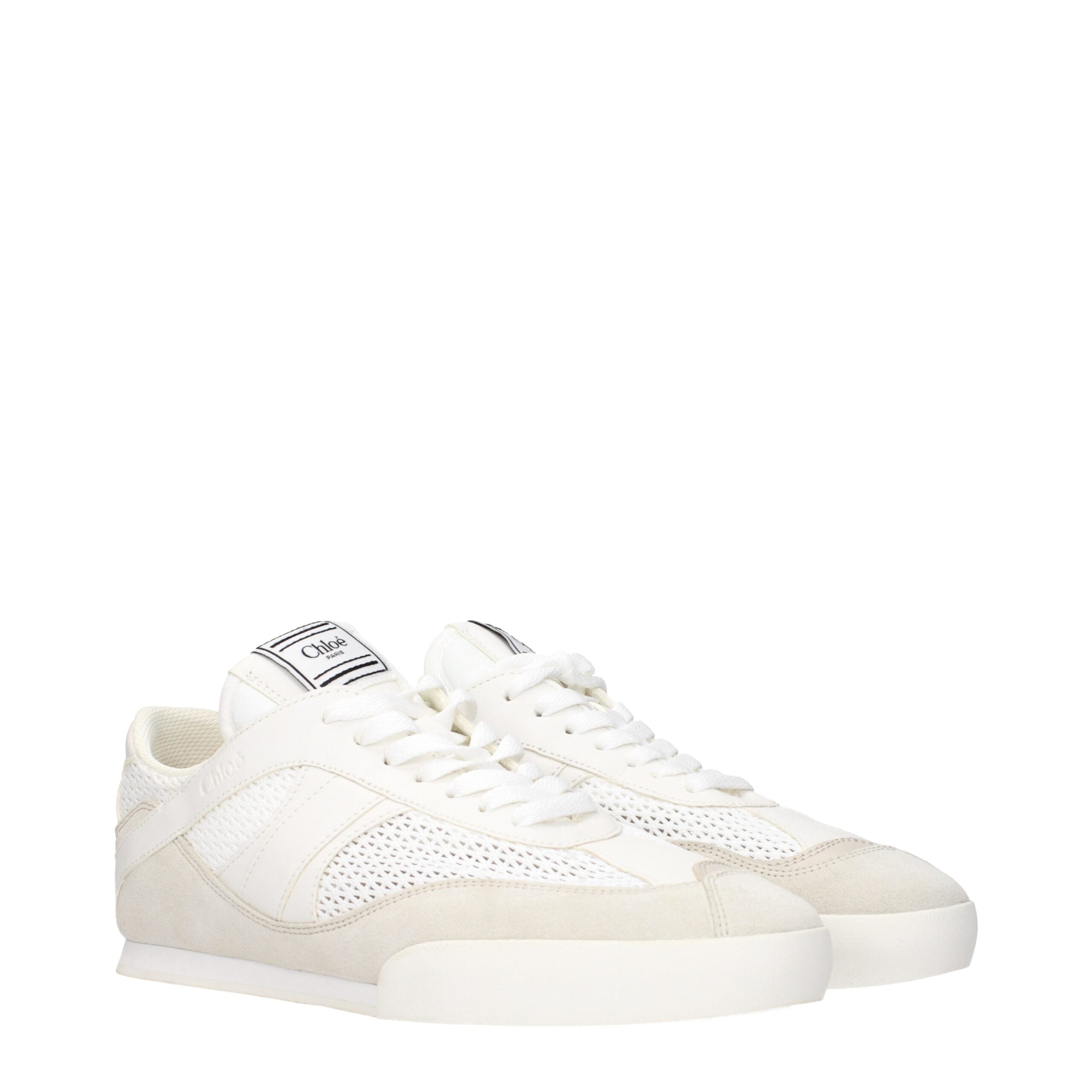 White Fabric Low Top SneakersDescription: The product with MPN CHC25S07IPL20S and code F84230 fabric in white is a sneakers designed by Chloé. It has features like front logo, side logo, back logo.White Fabric Low Top Sneakers${tagsChloéAulae White Fabric