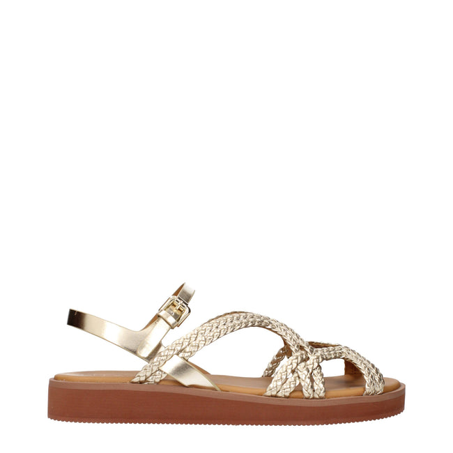 Gold Polyethylene Flat SandalsDescription: The product with MPN SB42051BFABRIC056 and code F84257 polyurethane in gold is a sandals designed by See by Chloé.Gold Polyethylene Flat Sandals${tagsSee By ChloéAulae Gold Polyethylene Sandals See By ChloéAulae