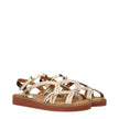 Gold Polyethylene Flat SandalsDescription: The product with MPN SB42051BFABRIC056 and code F84257 polyurethane in gold is a sandals designed by See by Chloé.Gold Polyethylene Flat Sandals${tagsSee By ChloéAulae Gold Polyethylene Sandals See By ChloéAulae