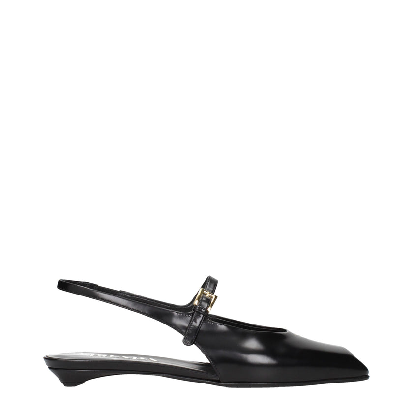 Black Leather Flat SandalsDescription: The product with MPN 1F828N055015F0002 and code F84270 leather in black is a sandals designed by Prada. It has features like front logo.Black Leather Flat Sandals${tagsPradaAulae Black Leather Sandals PradaAulae Blac