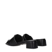 Black Leather Flat SandalsDescription: The product with MPN 1XX656038035F0002 and code F84279 leather in black is a sandals designed by Prada. It has features like front logo.Black Leather Flat Sandals${tagsPradaAulae Black Leather Sandals PradaAulae Blac
