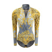 Multicolor Viscose TopVersace’s leopard draped Bodysuit is a bold and sensual garment made of soft jersey with Cheetah Foulard print and Barocco motifs. Featuring long sleeves and a deep draped V-neckline, it has a hook-and-eye closure that ensures a flaw