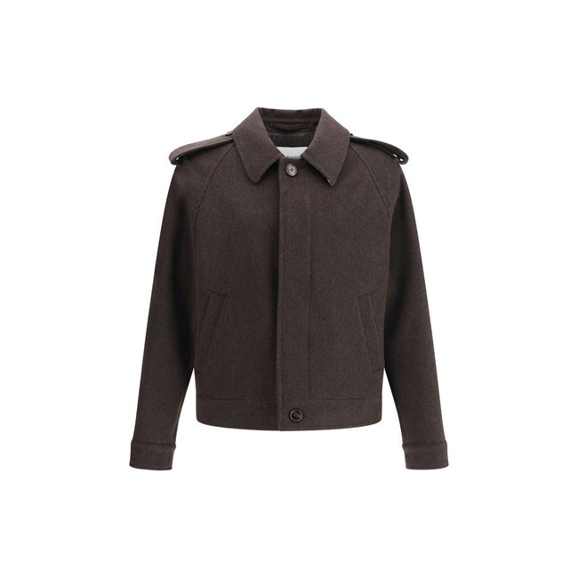 Brown Cashmere CoatBurberry’s cashmere Jacket is an elegant and refined piece, featuring a classic collar and a concealed front button closure that enhances the clean design. The short style features two welt pockets on the front, perfect for a sophistica