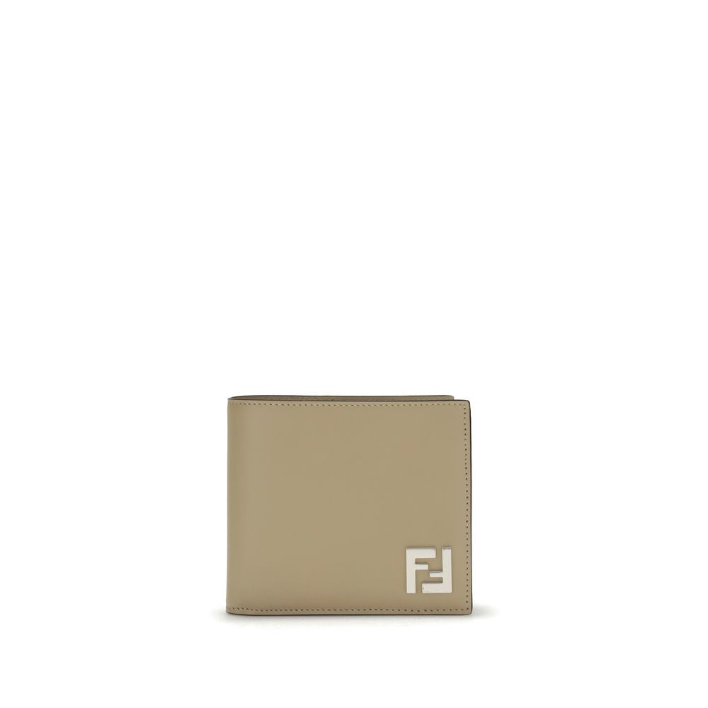 Beige Calf Leather Bos Taurus WalletFendi’s FF leather and canvas bifold Wallet combines functionality with refined style. The interior is organized with 8 card slots, two bill compartments and a flat back pocket. Made of beige leather with tone-on-tone F