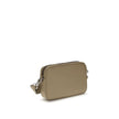 Beige Leather Shoulder BagFendi’s Camera Case Squared FF Shoulder Bag is a compact and refined model made of smooth beige leather combined with iconic FF canvas in the same tone. Embellished with a metal FF appliqué, it features an exterior flat pocket an