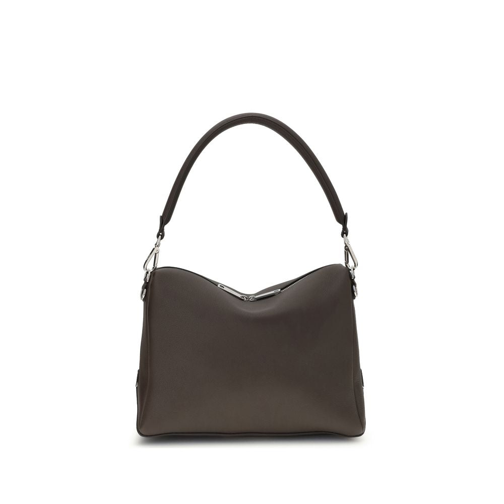 Brown Calf Leather Bos Taurus Shoulder BagThe Lui Large Shoulder Bag by Fendi is an elegant and versatile accessory, designed for a contemporary and refined style. It features a soft construction and carefully crafted details, such as the long double-slid