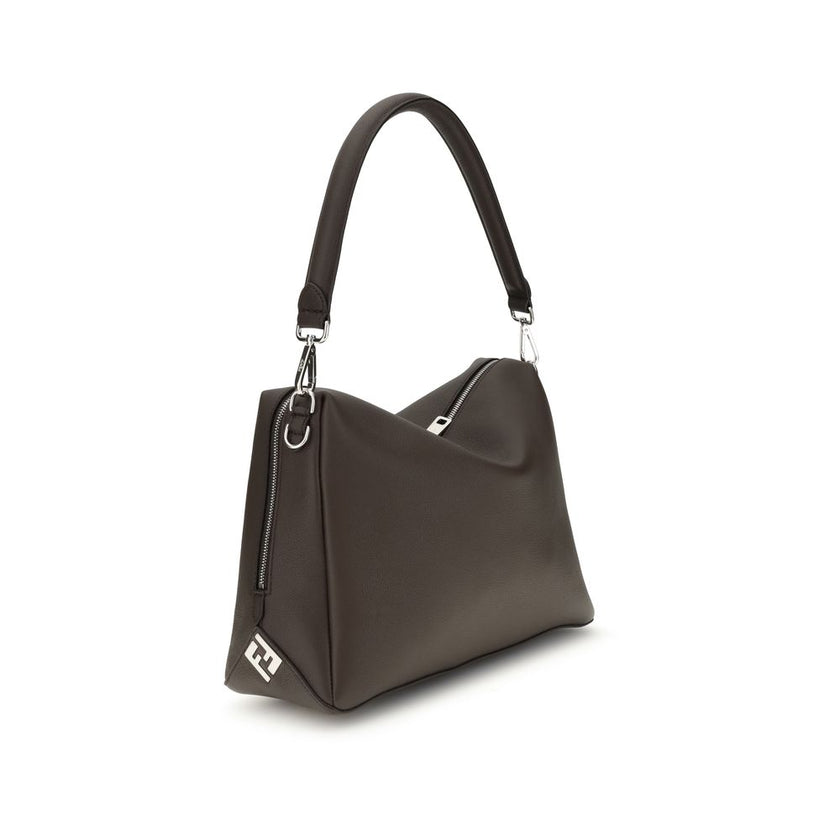 Brown Calf Leather Bos Taurus Shoulder BagThe Lui Large Shoulder Bag by Fendi is an elegant and versatile accessory, designed for a contemporary and refined style. It features a soft construction and carefully crafted details, such as the long double-slid