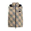 Multicolor Polyester Sleveless JacketBurberry’s Check vest Down Jacket is an iconic garment made of water-repellent Burberry Check fabric with a regular fit and down and goose down filling. Featuring a double-slider zipper closure, it features a packaway
