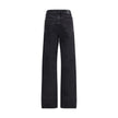 Black Cotton Slim Fit JeansSaint Laurent’s V-waist Jeans stand out for their original tailored cut. Made in the classic five-pocket style, they feature a button and flap closure with buttons. The V waist, enriched with belt loops, gives a modern, slim sil