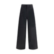 Black Cotton Casual PantsBalenciaga’s Utility Workwear Pants reinterpret workwear style with a contemporary twist. Made of durable cotton twill, they feature a hidden zipper flap, seven belt loops at the waist, two slit pockets at the front and two welt p