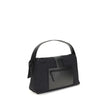 Black Nylon Shoulder BagThe Bambino Shoulder Bag by Jacquemus reinterprets the messenger style with a practical, contemporary design. Made of padded nylon, it features a leather handle and magnetic flap with tab, combined with a zipper closure for added s