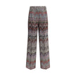 Multicolor Viscose Casual PantsMissoni’s Zigzag patterned Pants combine the house’s iconic aesthetic with high craftsmanship. Studded with sequins and embellished with lamé filaments, they are made of a viscose blend on a Caperdoni loom, a detail that und