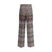 Multicolor Viscose Casual PantsMissoni’s Zigzag patterned Pants combine the house’s iconic aesthetic with high craftsmanship. Studded with sequins and embellished with lamé filaments, they are made of a viscose blend on a Caperdoni loom, a detail that und