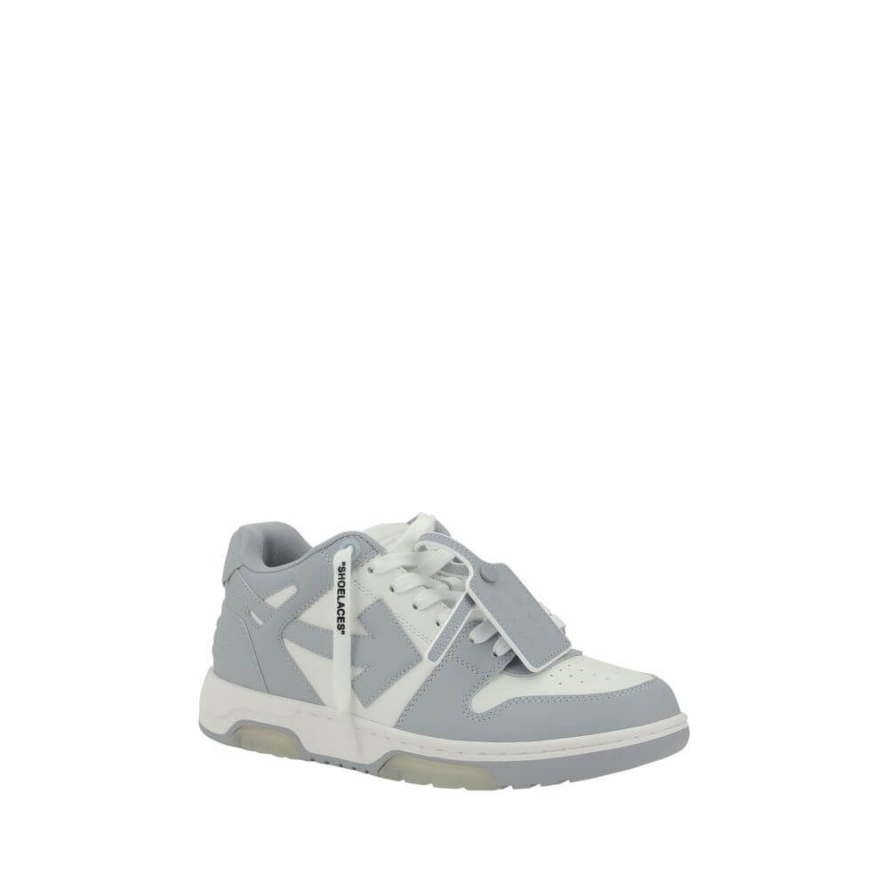 Gray Rubber Low Top SneakersOff-White’s Out of Office Sneakers feature a perforated round toe that offers breathability and comfort. The flat sole provides stability, while the iconic embossed Arrow logo on the side panel adds a distinctive touch to the d