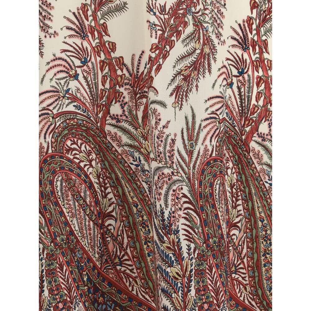 Multicolor Polyester Casual DressEtro’s sablé long Dress is an elegant and feminine design made of stretch sablé fabric that gently follows the lines of the body. Adorned with a refined placed floral Paisley print, it is embellished with metallic buttons