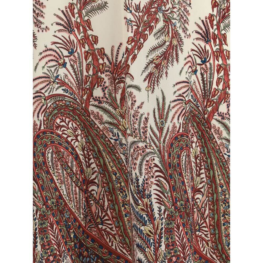Multicolor Polyester Casual DressEtro’s sablé long Dress is an elegant and feminine design made of stretch sablé fabric that gently follows the lines of the body. Adorned with a refined placed floral Paisley print, it is embellished with metallic buttons