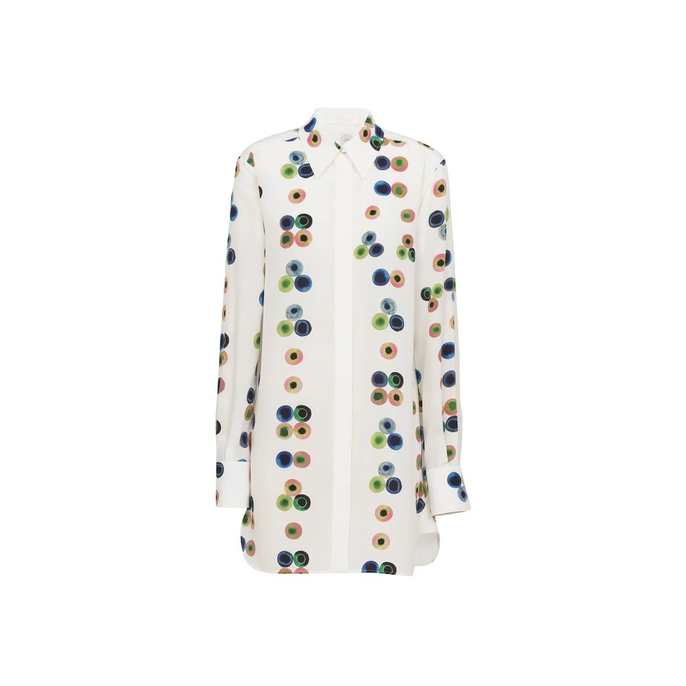 White Silk Casual DressDescription: – Composition: 100% Silk – Long sleeves – Front button closure – Hand wash – Multicolor printed – Curved hem – Made in Italy – Gender: WOMEN –White Silk Casual Dress${tagsChloéAulae Chloé Chemisier Dress ChloéAulae Chlo