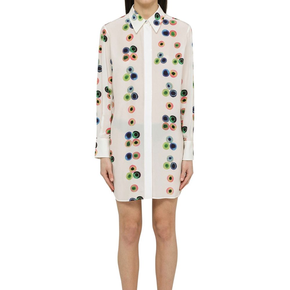White Silk Casual DressDescription: – Composition: 100% Silk – Long sleeves – Front button closure – Hand wash – Multicolor printed – Curved hem – Made in Italy – Gender: WOMEN –White Silk Casual Dress${tagsChloéAulae Chloé Chemisier Dress ChloéAulae Chlo