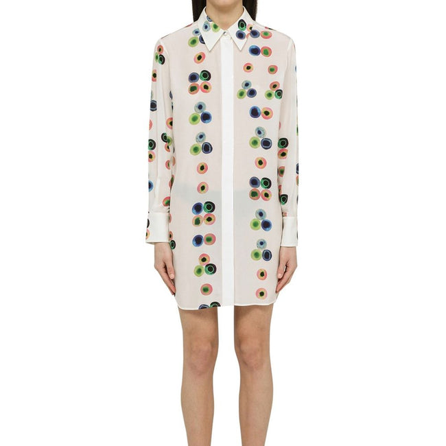 White Silk Casual DressDescription: – Composition: 100% Silk – Long sleeves – Front button closure – Hand wash – Multicolor printed – Curved hem – Made in Italy – Gender: WOMEN –White Silk Casual Dress${tagsChloéAulae Chloé Chemisier Dress ChloéAulae Chlo