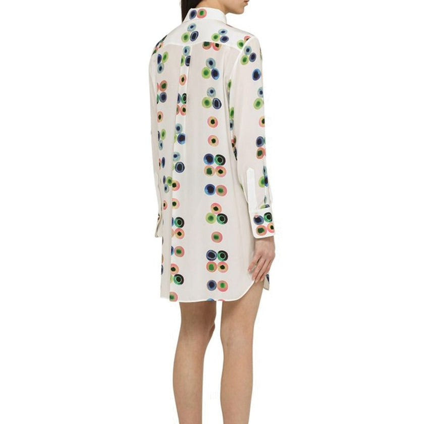 White Silk Casual DressDescription: – Composition: 100% Silk – Long sleeves – Front button closure – Hand wash – Multicolor printed – Curved hem – Made in Italy – Gender: WOMEN –White Silk Casual Dress${tagsChloéAulae Chloé Chemisier Dress ChloéAulae Chlo