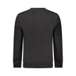 Black Cotton Men SweaterStep into the world of high-end style with this sleek Hugo Boss long sleeve sweatshirt. Designed for the fashion-forward individual, this piece makes a bold statement with its intricate embroidery and prominent logo application. Cr