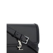 Black Calf Leather Bos Taurus Shoulder BagThe Saint Laurent leather Solferino Shoulder Bag is a perfect balance of timeless elegance and modern functionality. Made of high-quality smooth leather, it is distinguished by the iconic YSL logo applied in contr
