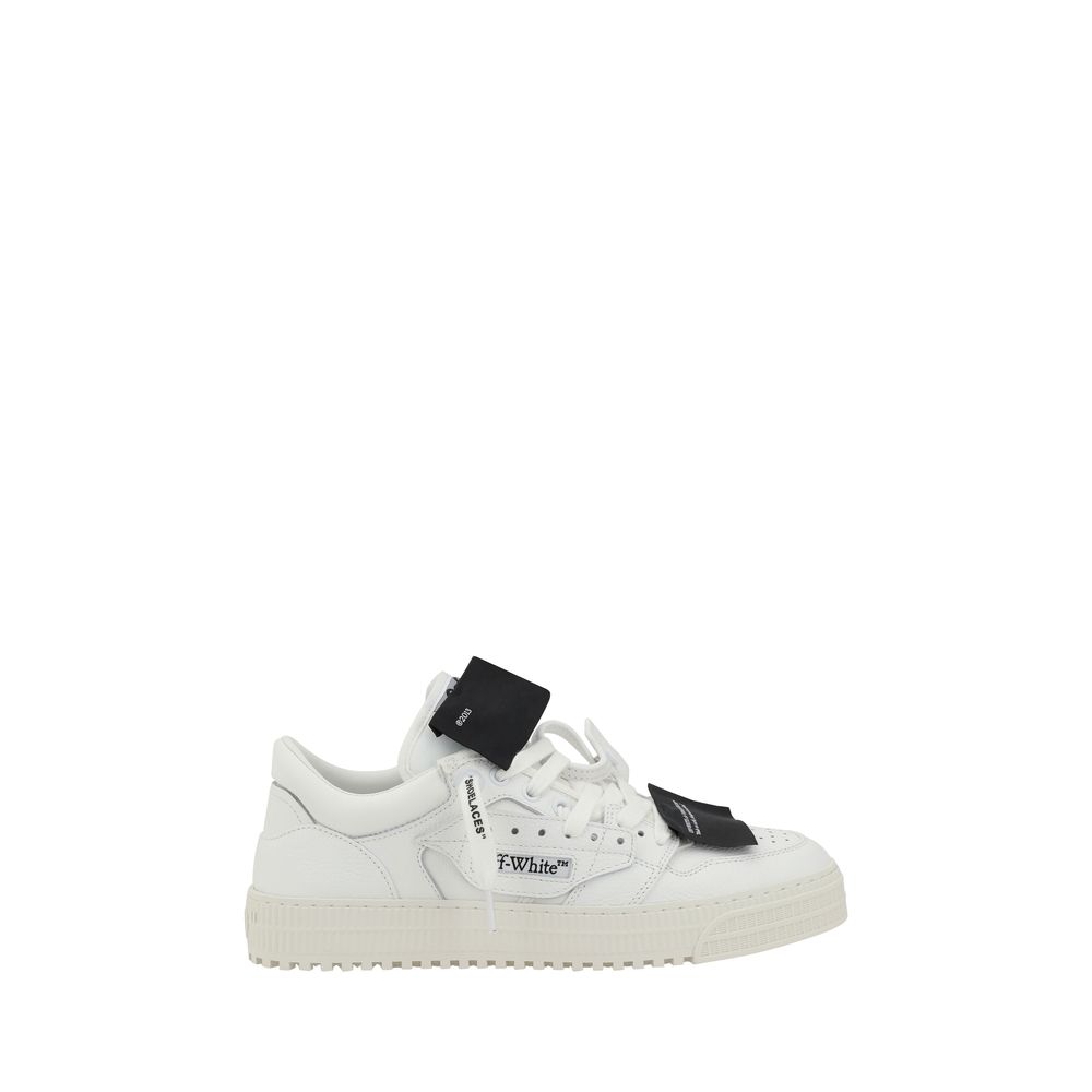 Low Top 3.0 Off Court SneakersLow Top 3.0 Off Court leather Sneakers by Off-White feature a lace-up front closure and a perforated round toe. Paneled design, inner panels are decorated with the brand’s iconic Arrow logo, while the flat sole ensures comfor