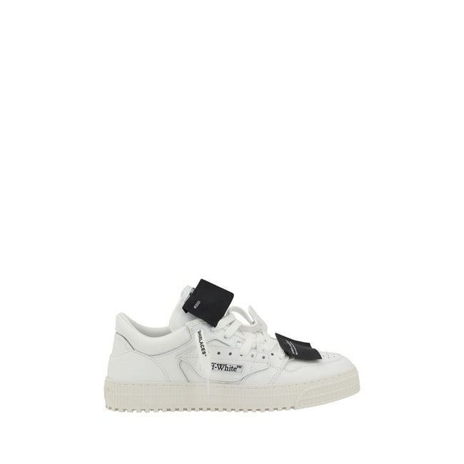 Low Top 3.0 Off Court SneakersLow Top 3.0 Off Court leather Sneakers by Off-White feature a lace-up front closure and a perforated round toe. Paneled design, inner panels are decorated with the brand’s iconic Arrow logo, while the flat sole ensures comfor