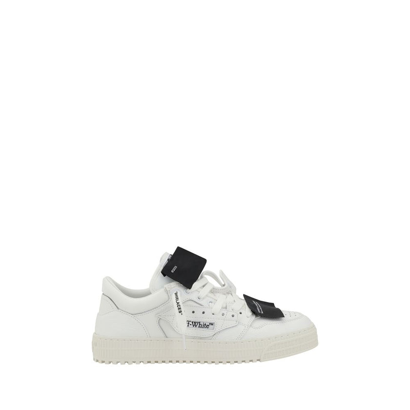 Low Top 3.0 Off Court SneakersLow Top 3.0 Off Court leather Sneakers by Off-White feature a lace-up front closure and a perforated round toe. Paneled design, inner panels are decorated with the brand’s iconic Arrow logo, while the flat sole ensures comfor